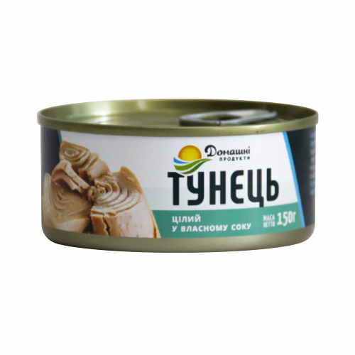 Консерва Дом Прод 150г Тунець цілий  в/с