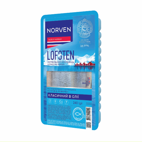 Пресерва Norven 240г Оселедець в олії тф