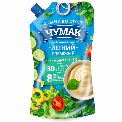 Майонезний соус Чумак30% 300г Справжній