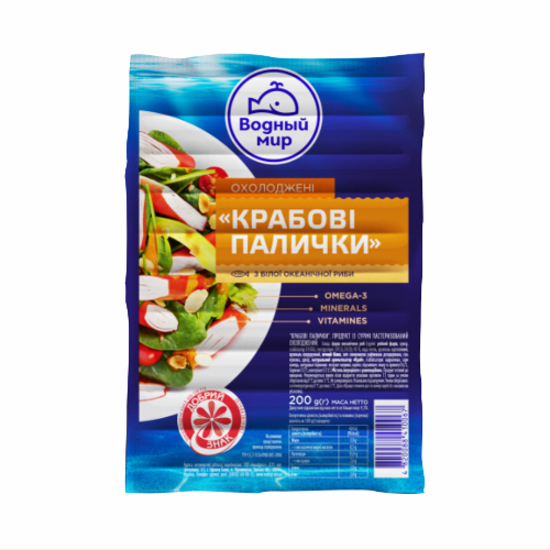 Палички крабові Водний Світ 200г охолодж