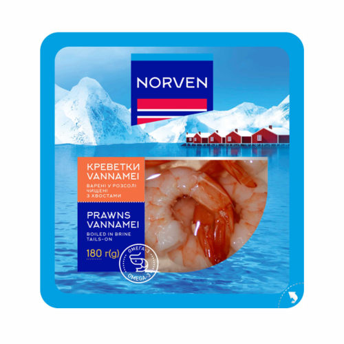 Морепродукти Norven 180гКреветки чищ роз