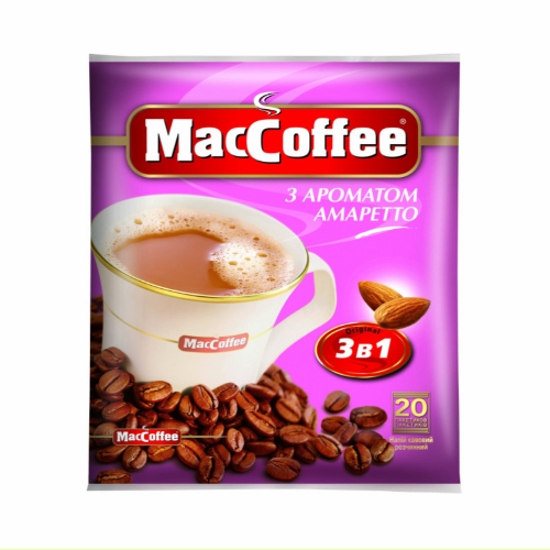 Напій кавовий MacCoffee 3в1 18г Амарето