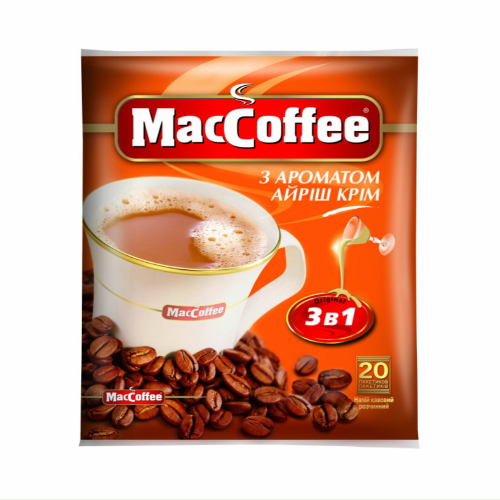 Напій кавовий MacCoffee 3в1 18г Айріш кр